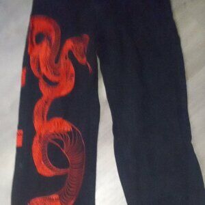 Jeans Black and Red Snake Jeans